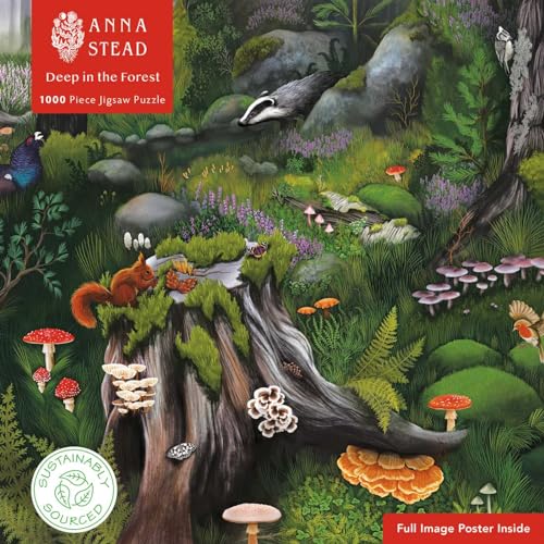 Flame Tree Gift Adult Sustainable Jigsaw Puzzle Anna Stead - Deep in The Forest: 1000-pieces. Ethical, Sustainable, Earth-Friendly von Flame Tree Gift