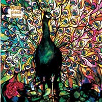 Louis Comfort Tiffany: Entfalteter Pfau (Puzzle) von Brown Trout-Auslieferer Flechsig