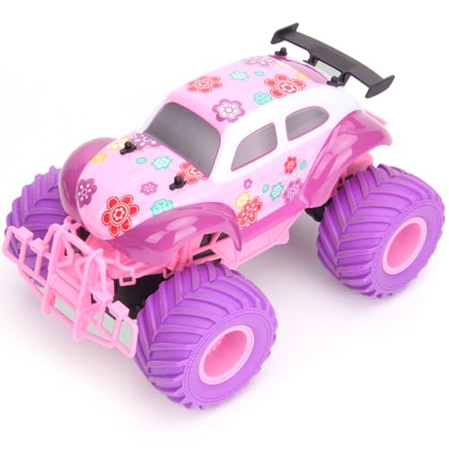 Brrnoo 2,4-G-RC-Kletterauto, Volle Kontrolle, für Mehrere Spieler Geeignet, Vielseitige Geländekompatibilität, Langlebiger Akku, Ideales, Pink und Lila, Ferngesteuertes (2 Batterie) von Brrnoo