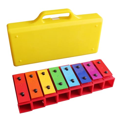 Brrnoo Xylophon, Xylophones Pädagogische Musical Toy Metal -Tasten mit 2 MALTETS 8 Noten Farbenfrohe Metallschlüssel Xylophon Glockenspiel Instrument für Anfänger, Musikunterricht, Geschenke Brrnoo Xylophon, Xylophones Pädagogische Musical Toy Metal -Tasten mit 2 MALTETS 8 Noten Farbenfrohe Metallschlüssel Xylophon Glockenspiel Instrument für Anfänger, Musikunterricht, Geschenke von Brrnoo
