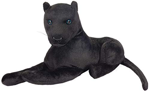 BRUBAKER Panther Plüschtier 45 cm liegend - Stofftier Kuscheltier - Raubkatze Schwarz von BRUBAKER