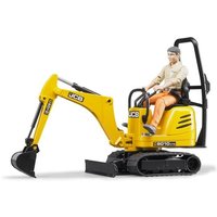 Bruder Profi-Serie bworld JCB Mikrobagger 8010 CTS und Bauarbeiter von Bruder