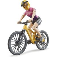 Bruder bworld Figur Radfahrerin und Mountainbike 1:16 von Bruder