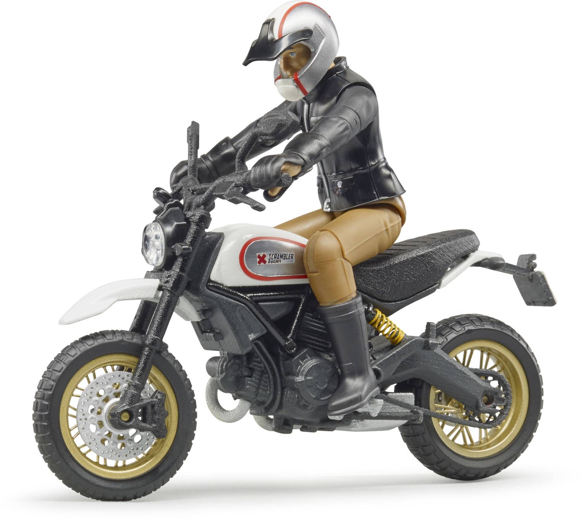 Bruder Ducati Scrambler Desert Sled Mit Fahrer von Bruder