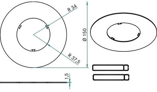 Brumberg 81005080 Reduzierring Schwarz von Brumberg