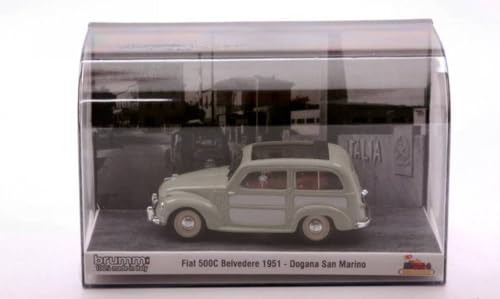 MODELLINO IN Scala COMPATIBILE Con FIAT 500C Belvedere Dogana DI SAN Marino 1:43 BRUMM BMS2212 von Brumm