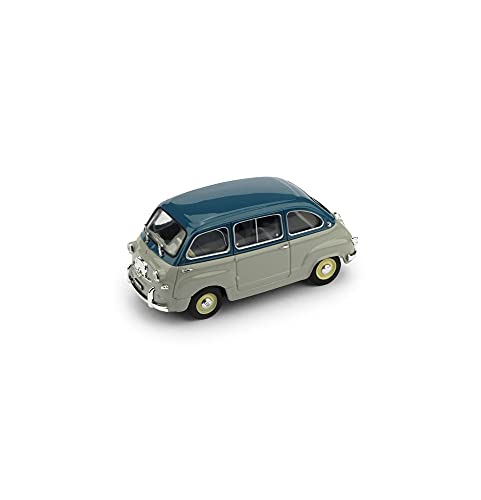 Scale Modell KOMPATIBEL MIT FIAT 600 MULTIPLA 1a Serie 1956 BLU CHIARO-Grigio Medio 1:43 BRUMM BM0250-15 von Brumm