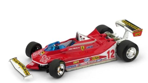 Scale Modell KOMPATIBEL MIT Ferrari 312 T4 G.Villeneuve 1979 N.12 2nd France GP RUOTE STERZANTI 1:43 BRUMM BM0512-RS von Brumm