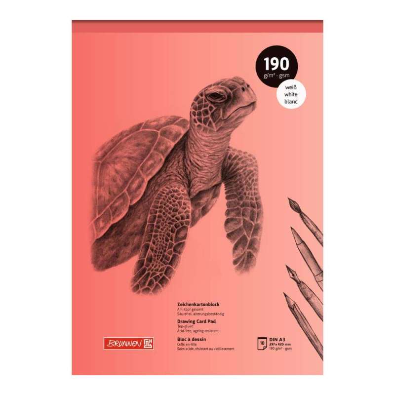 BRUNNEN Zeichenblock, Format A3, Blatt Anzahl 10 Blatt, Papierqualität 190 g/m² BRUNNEN Zeichenblock, Format A3, Blatt Anzahl 10 Blatt, Papierqualität 190 g/m² von Brunnen