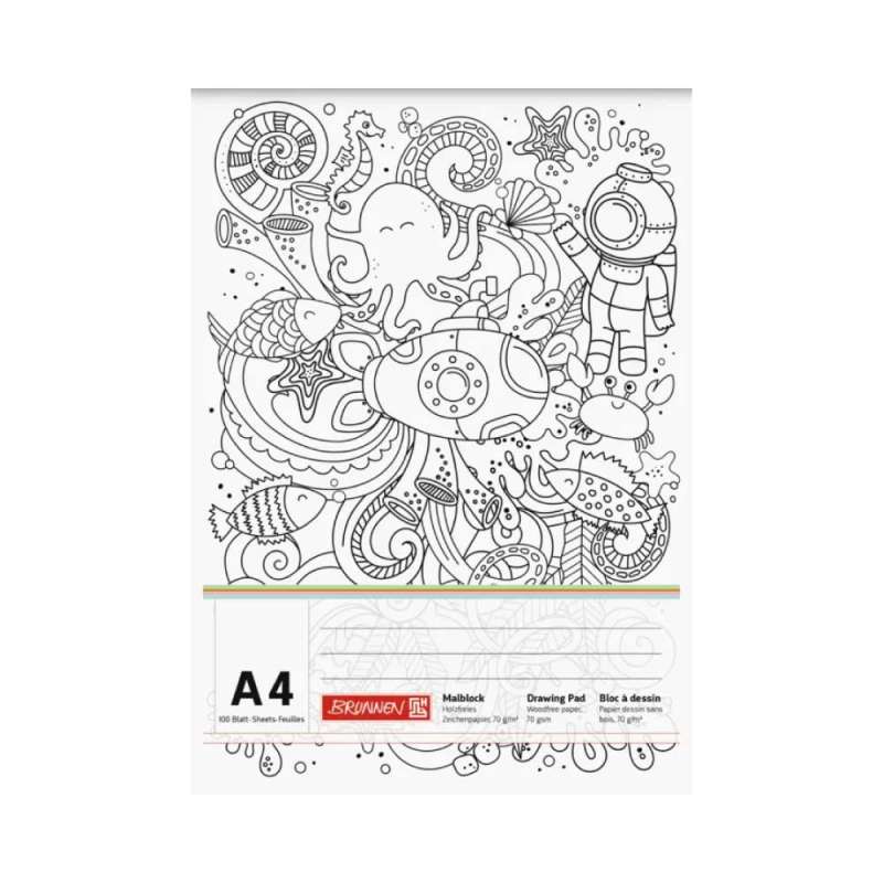 BRUNNEN Zeichenblock, Format A4, Blatt Anzahl 100 Blatt, Recycelt Nein BRUNNEN Zeichenblock, Format A4, Blatt Anzahl 100 Blatt, Recycelt Nein von Brunnen