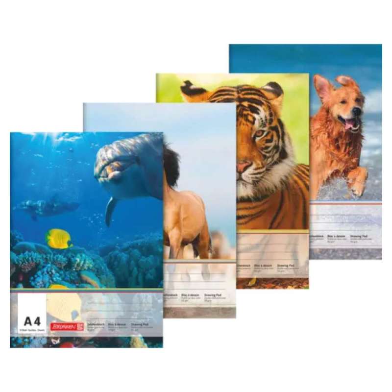 BRUNNEN Zeichenblock Motive, Format A4, Brunnen Designs Sortiert, Blatt Anzahl 10 Blatt, Papierqualität 100 g/m² BRUNNEN Zeichenblock Motive, Format A4, Brunnen Designs Sortiert, Blatt Anzahl 10 Blatt, Papierqualität 100 g/m² von Brunnen