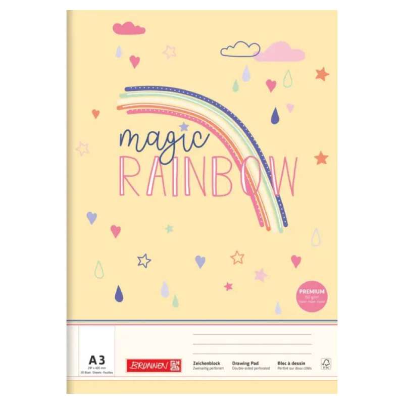 BRUNNEN Zeichenblock Themenmotive, Brunnen Designs Magic Rainbow BRUNNEN Zeichenblock Themenmotive, Brunnen Designs Magic Rainbow von Brunnen