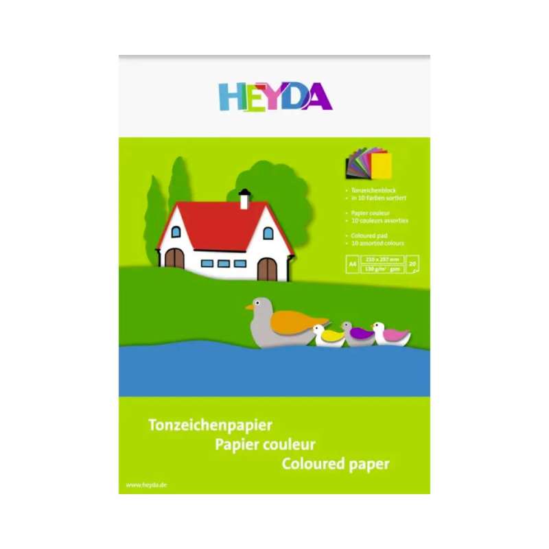 HEYDA Tonpapier - 100 % Recyclingpapier, Format A4, Blatt Anzahl 20 Blatt HEYDA Tonpapier - 100 % Recyclingpapier, Format A4, Blatt Anzahl 20 Blatt von Brunnen