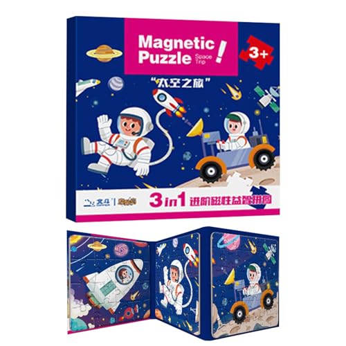 Activities Puzzles Toy, Magnetic Travel Puzzles, Road Trip Activities Toys, Interactive Learning Toys, Fine Motor Skill Toys, 56.5x18cm, Magnetic Puzzles for Boys & Girls For 2-6 Year Olds von Bsbkoj