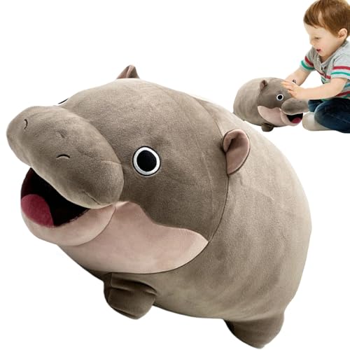 Bsbkoj Fashionable Hippo Stuffed Animal, Perfect Cartoon Hippo Plush, Cute Hippo Toy, Huggable Plush Toy, 42x24cm/16.5x9.4inch, Short Plush, Pp Cotton, for Bedtime or Travel. von Bsbkoj