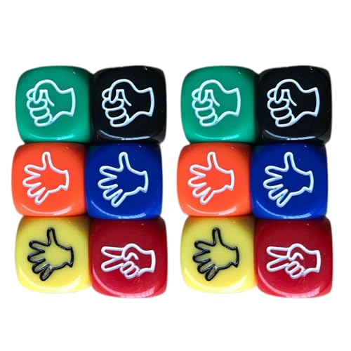 Bsbkoj Finger Guessing Game Dice, Rock Paper Scissor Dice, Finger Guessing Dice Game, 6 Sided Dice Game, Acrylic Finger Guessing Dice, Funny Finger Guessing Dice, Guessing Dice for Friends von Bsbkoj