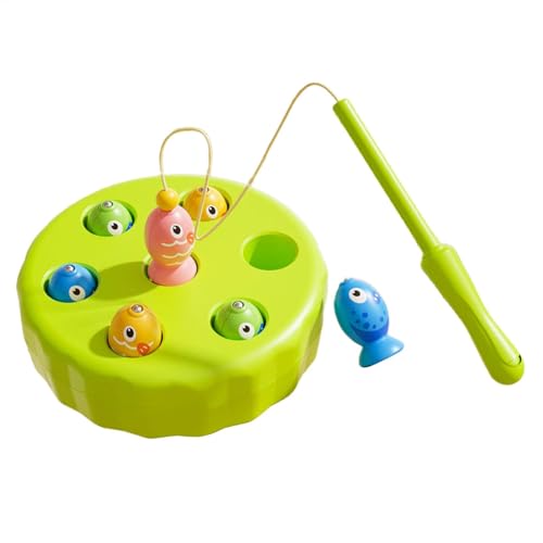 Bsbkoj Fish Toys, Green Magnetic Game, Fine Motor Skill Toy, 4.72x1.96x6.29 Inches Interactive Fishing Pole Playset, Educational Fun, for Preschool Kids, Toddler, and Family Game Night von Bsbkoj