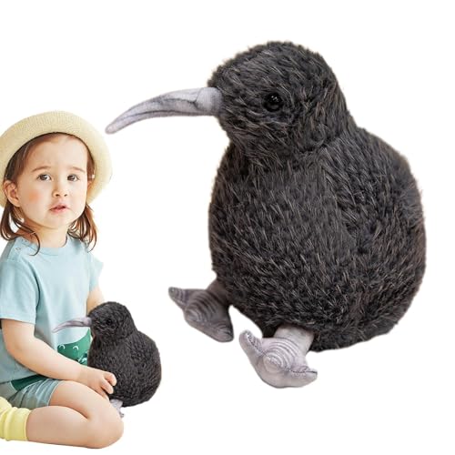 Bsbkoj Kiwi Bird Plush, Soft Stuffed Animal Pillow, 7.87x7.09x5.91 Inches Adorable Hugging Toy, Gray/White/Coffee Compact Cuddle Toy for Christmas and Holiday von Bsbkoj