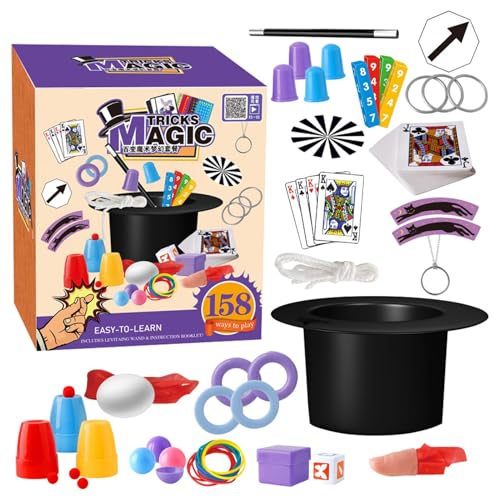 Bsbkoj Magic Kit Set, Magic Tricks for Kids, Toddler Magic Kit, Card Magic Toys, Kids Magic Tricks, Magic Set for Boys, Magic Set for Girls, Fun Magic Kit for Children von Bsbkoj