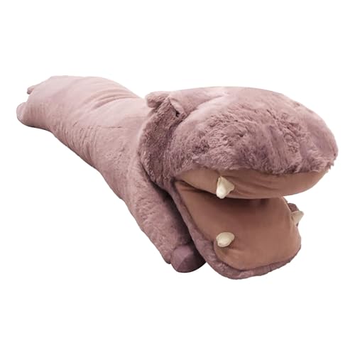 Bsbkoj Plush Hippopotamus Toy, Cute Cuddly Stuffed Animal, Multifunctional Body Pillow for Comfort, Hippo Pillow for Lovers and Friends, Wild Animals Plush Toy for Holidays von Bsbkoj