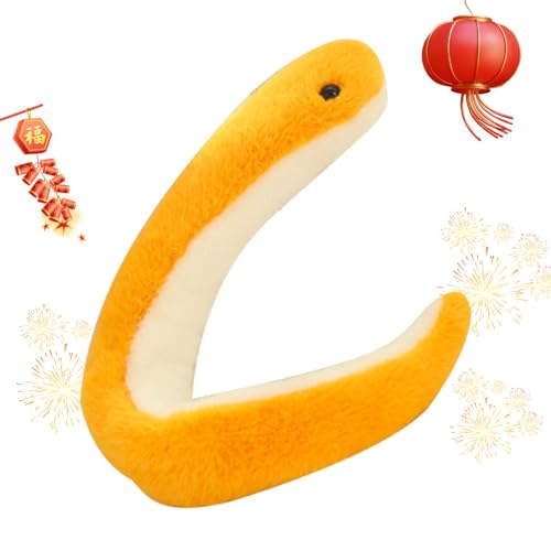 Bsbkoj Plush Snake, 16.54 Inch Stuffed Animal Snake Decor, Chinese New Year Snake Plush, Snake Plush Toy Creative Chinese Year of The Snake Mascot Home Decor for Kids Girls, Boys Holiday Birthday von Bsbkoj