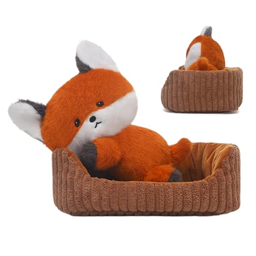 Bsbkoj Stuffed Animals, Cute Fox Puppy, Adorable Cuddly Doll, Soft Plush Toy Boys and Girls, Portable Compact Perfect Quality Materials for Birthday and Christmas (7.09 Inches) von Bsbkoj