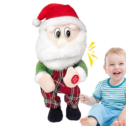 Bsbkoj Twerking Santa Plush, Christmas Stuffed Plush Doll, Dancing Christmas Doll with Music, Electric Christmas Toys for Kids, Interactive Decoration Doll, Animated Santa Toy, Funny Holiday Plush von Bsbkoj