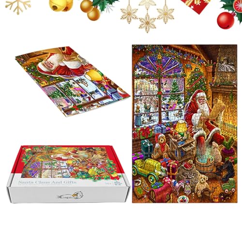 Christmas Jigsaw Puzzle, 1000 x Sammler-Puzzle, Familien-Puzzle, Holiday Educational Puzzle, Family Games Jigsaw, Festliche Heimdekoration, Puzzle, Weihnachten, Puzzle, dekorativer Wandkunst von Bsbkoj