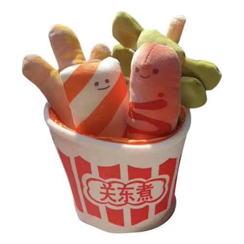 Cute Small Stuffed Food, Plush Doll Food Toy, Bowl of Oden Plush, Creative Plush Toy Set, Fast Foodies Soft Toy, Food Plush Toy for Kids, Decoration Plush Toys, Soft Stuffed Food Toy von Bsbkoj