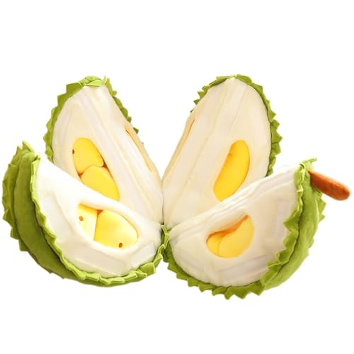 Durian Stuffed Toy, abnehmbares Durian Plüschtier, weich gefüllt, abnehmbar, weiches Spielzeug, niedliches Peeling Durian Plush Puppe, Sleeping Companion Entspannungs-Spielzeug für Zuhause, von Bsbkoj