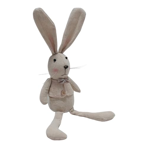 Easter Bunny Doll, Big Ears Bunny Doll, Leinen Hasenpuppe, Spring Bunny Stuffed Tier, Easter Decorations Bunny, Cute Sitting Bunny Plush, Natural Linen Rabbit Toy, Bunny Plush for Bedroom von Bsbkoj