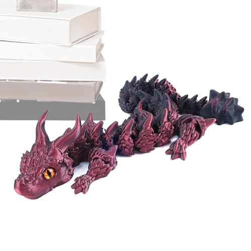 Gelenkiger 3D-gedruckter Drache, dekoratives Drachenmodell, 3D-gedruckter Drache, Heimschreibtisch, bewegliche Drachendekoration, flexible Gelenke, Drachenmodell, simulierter Drache für Kinderzimmer, von Bsbkoj