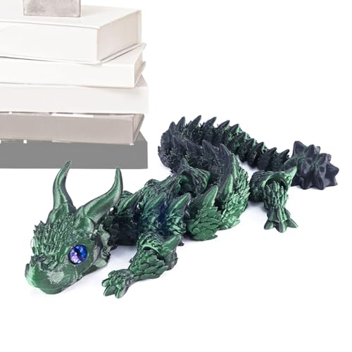 Gelenkiger 3D-gedruckter Drache, dekoratives Drachenmodell, 3D-gedruckter Drache, Heimschreibtisch, bewegliche Drachendekoration, flexible Gelenke, Drachenmodell, simulierter Drache für Kinderzimmer, von Bsbkoj