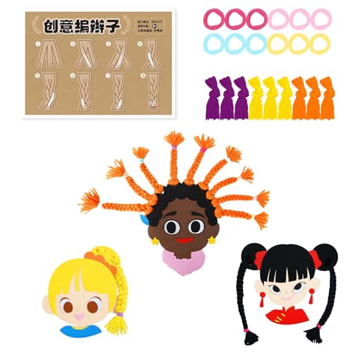 Ids Braiding Hair Toy, Children's Braiding Kit, Hair Braiding Educational Toy, Creative Braiding Kit, Funny Hair-Weaving Toy, Early Educational Braiding Toy, Educational Hair-Weaving Toys for Boys von Bsbkoj