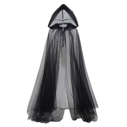 Kapuzenumhang, durchscheinender langer Tüllumhang, Kostümzubehör für Damen, perfekt für Hochzeiten, Partys, Bühnenauftritte, Vampir-Themen, Renaissance, Herbst und -Festivals Kapuzenumhang, durchscheinender langer Tüllumhang, Kostümzubehör für Damen, perfekt für Hochzeiten, Partys, Bühnenauftritte, Vampir-Themen, Renaissance, Herbst und -Festivals von Bsbkoj