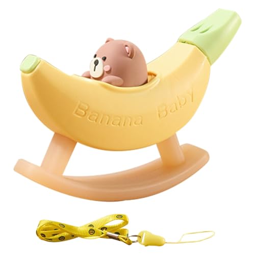 Kids Sports Whistle, Cartoon Noise Maker Whistle, Silicone Outdoor Play Whistle, Banana Bear Whistle, 4.53x3.15x0.79 Inches Un Camping Whistle, Hiking Safety Whistle, Child-Friendly Whistle, Dura von Bsbkoj