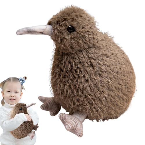 Kiwi Bird Plush Toy, Stuffed Animal Kiwi Toy, Cute Bird Plushie, Realistic Bird Stuffed Toy, Soft Kiwi Plush Doll, Furry Bird Plushie, Simulation Kiwi Bird Toy, Plush Toy for Birders von Bsbkoj