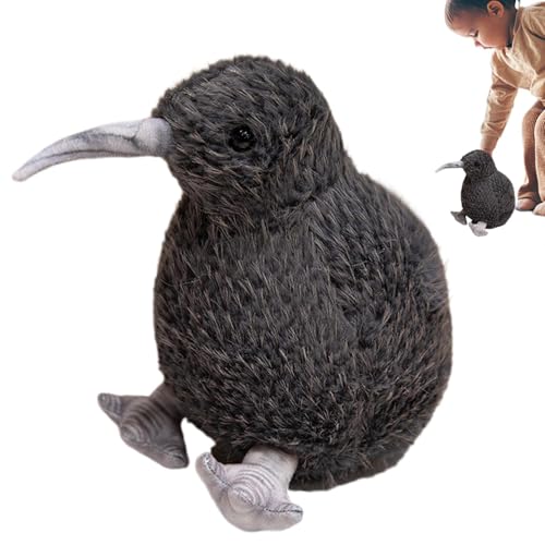 Kiwi Bird Plush Toy, Stuffed Animal Kiwi Toy, Cute Furry Kiwi Plushie Doll, Realistic Simulation Bird Toy for Kids, Perfect for Birders, Boys, and Girls, Stuffed Kiwi Bird Plush Toy von Bsbkoj