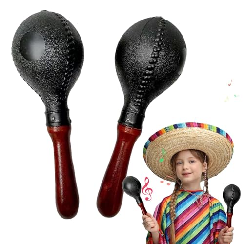 Maracas Music Instrument, 2X Small Music Rumba Shakers, Clear Sound Percussion Instrument, Perfect Rattles Sand Hammer for Carnivals, Parties, and Fun Events, Ideal for Kids and Music Enthusiasts von Bsbkoj