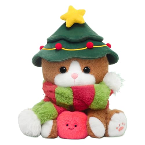 Plüsch Weihnachtskatze, Weihnachten Stofftier, Urlaub Katze Plüsch, Weihnachtsdekoration Plüsch, Strumpffüller Plüschtier, Kinder Weihnachten Stofftier, Urlaub Home Decor Plüsch, Plüsch Weihnachten von Bsbkoj