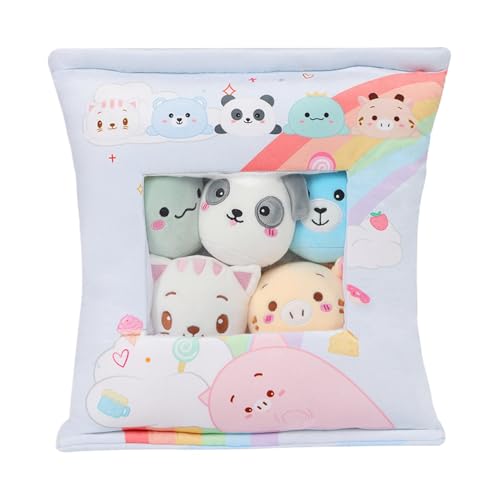 Plüschtier, Cartoon-Plüschtier, weiche Tierpuppen, abnehmbare Plüschpuppen, Plüschpuppen, Tier-Plüschkissen, weiches Tier-Puppe, Plüschtier mit Puppen, Cuddly Plush Pillows von Bsbkoj