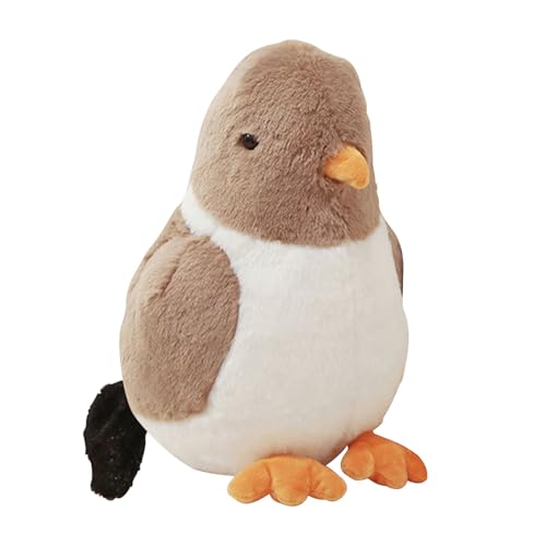 Plüschtier mit Vogelmotiv, niedlich, getuftet, Tier-Unternehmen, weich, kuschelig, PP-Baumwolle, für Kinder, Freunde, Familie Presents, Grau, Weiß Plüschtier mit Vogelmotiv, niedlich, getuftet, Tier-Unternehmen, weich, kuschelig, PP-Baumwolle, für Kinder, Freunde, Familie Presents, Grau, Weiß von Bsbkoj