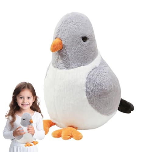 Plush Bird Toy, Cute Pigeon Stuffed, Stuffed Animal Companions, Soft Cuddly Pillow Doll, Security PP Cotton Sleep Companion for Children Friends Family Presents, Gray, Brown, White Plush Bird Toy, Cute Pigeon Stuffed, Stuffed Animal Companions, Soft Cuddly Pillow Doll, Security PP Cotton Sleep Companion for Children Friends Family Presents, Gray, Brown, White von Bsbkoj