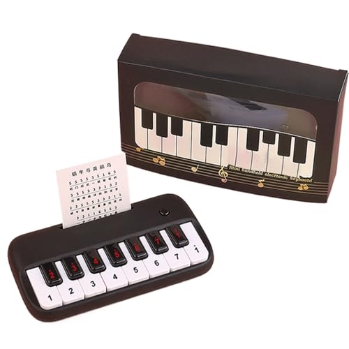 Pocket Piano für Kinder, tragbares Musikinstrument, Bildungsinstrument, 15 Tasten, Musikinstrument, Musikinstrument für Anfänger, Kinder, tragbares Klavier für Reisen, Klavier für 3-6 Jahre alt von Bsbkoj