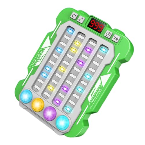 Rhythm Game Machine, Quick Push Button Game, Interactive Rhythm Game, Music Rhythm Machine, Quick Push Game for Kids Boys Girls, 15x11x3cm, Batteries (Not Included) Blue Green Pink von Bsbkoj