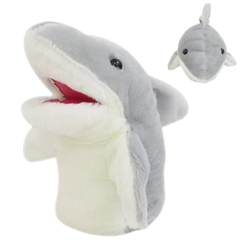 Shark Handpuppen für Kinder, Plüsch, Shark Handpuppen, Marine, Tiere, Rollenspiel, Kinderhände, Shark Puppe, Puppet, Plush Shark Toy für Kinder, süßes Shark Puppet von Bsbkoj