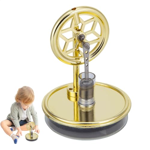 Stirling Engine, Low-Temperature Electricity Generator Model, Educational Science Kit & Desktop Decoration, 7.68x5.31 Inches, Ideal for Learning, Experimenting & Home Display von Bsbkoj