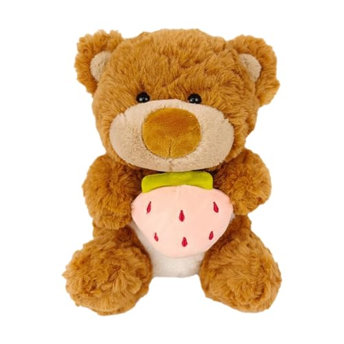 Strawberry Bear Doll, Soft Plushies Pillows, Plush Strawberry Toy, Cute Bear Plush Doll, Plushies for Girls Boys, Strawberry Bear Plushie, Birthday Plush Presents, Stuffed Animal Toy for Kids, von Bsbkoj