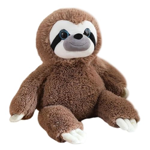 Stuffed Animal, Sloth Doll, Cute Sloth Cuddly Adorable Portable Huggable Sturdy Safe Ultra Soft Plush Toy for Kids, Boy, Girl, 11.81 Inches, Dark Coffee, Light Brown von Bsbkoj