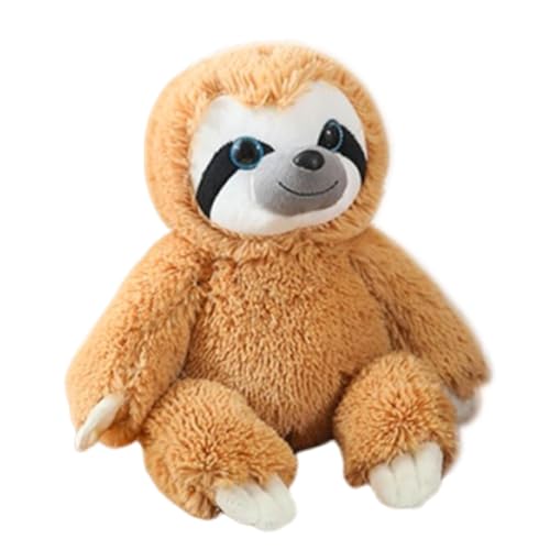 Stuffed Animal, Sloth Doll, Cute Sloth Cuddly Cuddly Portable Huggable Sturdy Safe Ultra Soft Plush Toy for Kids, Boy, Girl, 11,81 Zoll, Dark Coffee, Light Brown von Bsbkoj